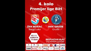 UŽIVO ŽRK Borac vs HRK Grude  Premijer liga BiH 202425  4 kolo [upl. by Montano664]