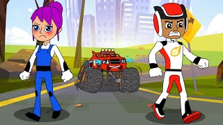 AJ Gabby Im sorry Please Dont Leave Me Alone  Blaze and the Monster Machines Animation [upl. by Juliane]