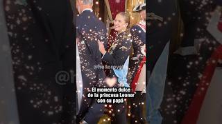 El dulce momento de Leonor con su papá el Rey Felipe en el Día Nacional leonor reyfelipe [upl. by Zsamot]