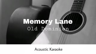 Old Dominion  Memory Lane Acoustic Karaoke [upl. by Aitam]