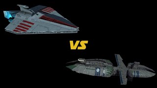 Acclamator I Carrier VS Munificent Star Frigate Star Wars Empire at War Fall of the Republic [upl. by Emery]