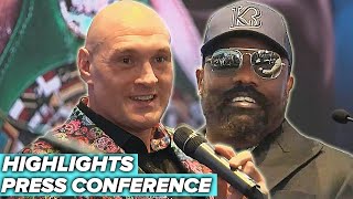 HIGHLIGHTS  TYSON FURY VS DERECK CHISORA 3 PRESS CONFERENCE amp FACE OFF VIDEO [upl. by Grew]