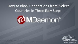 How to Block Connections from Specific Countries in MDaemon Email Server with Location Screening [upl. by Anaujal]