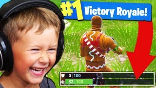 CAN A 5YR OLD WIN A GAME OF FORTNITE [upl. by Toddie]