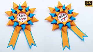 Mothers Day Craft Ideas  How to Make Mothers Day Badge  Handmade Crafts For School Projects [upl. by Lamont]