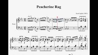 Scott Joplins Best Ragtime  Peacherine Rag  piano tutorial [upl. by Kono]