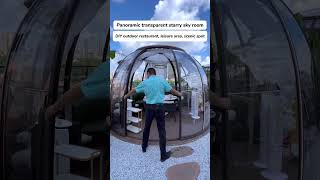 Panoramic transparent starry sky room DIY outdoor restaurant leisure area scenic spot igloo [upl. by Terris]