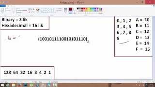 2 lik tabanı 16 lık tabana dönüştürme [upl. by Sandor494]