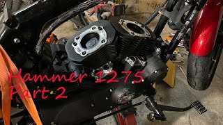 Installing my Hammer 1275 kit on my Sportster 883 part 2 [upl. by Aitnecserc]