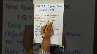 How to prepare for MAH CET LAW EXAM Maharashtra LAW CET Exam Paper Pattern mhcetlaw [upl. by Suiravaj]