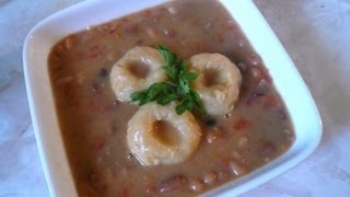 Sopa de Frijoles con Bolitas de Masa  Mi Receta [upl. by Apilef366]