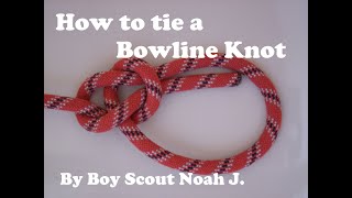 Boy Scout ties a Bowline Knot [upl. by Rahab]