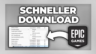 Epic Games DOWNLOAD SCHNELLER machen Tutorial  Besserer Download [upl. by Yelsek]