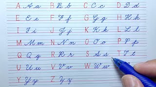 Cursive writing a to z  English capital amp small letters abcd  Cursive handwriting practice abcd [upl. by Popper]