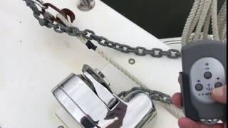 Lewmar 3Button Remote Windlass test [upl. by Afrikah]