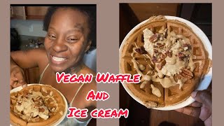 Vegan Waffle and Ice Cream [upl. by Eerized]