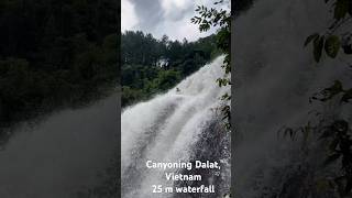 Canyoning Dalat Vietnam 25 m high waterfall102024 [upl. by Niwde]