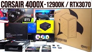 PC Build in the Corsair 4000X  Intel 12900KRTX 3070 Build GuideStep by Step [upl. by Ybloc]