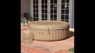 Intex Portable Pure Spa Inflatable Hot Tub Set Up  Review Instructions Tutorial Guide [upl. by Boardman]