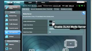 ASUS router quick howto DLNA media server tutorial [upl. by Reeher41]