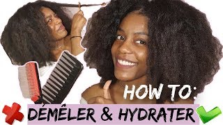 MAXI HYDRATATION SUR CHEVEUX CRÉPUS  DÉMÊLAGE😍 LOC BAGGY METHOD [upl. by Ocihc]