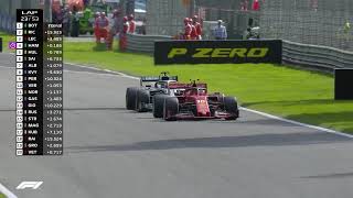 Lance Stroll interrupts Leclerc vs Hamilton at the 2019 Italian Grand Prix [upl. by Kcirtap]