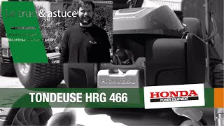 Le Saviezvous  Présentation de la tondeuse Honda HRG 466 par Alexis Mécanicien du jardin [upl. by Weinert]