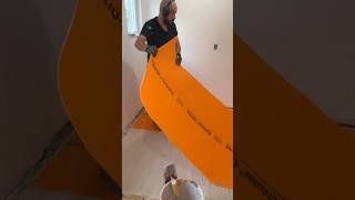 Preparing the Floor for Tile Installation with Ditra Underlayment [upl. by Esor]