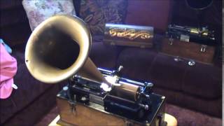 1898 Edison Suitcase Home Phonograph Playing 1898 Brown Wax Cylinder  Michael Casey [upl. by Longfellow327]