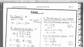 Thermodynamique S1 Résumés de cours les relation très importants [upl. by Hampton869]