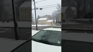 Snow ❄️ At morris avenue United States of America 🇺🇸Njshortvideos folloforfollowback [upl. by Eellek]