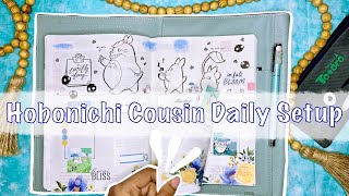 Hobonichi Cousin Daily Set Up  Totoro [upl. by Sokul]