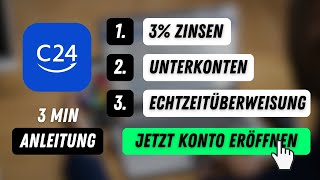 C24 Bankkonto erstellen in 3 Minuten ✅ C24 Bank Kontoerstellung Anleitung [upl. by Gnart]