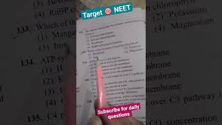 Photosynthesis in higher plants class 11NEET pyq series biology neet ncert neetpyq shorts [upl. by Arodnahs]