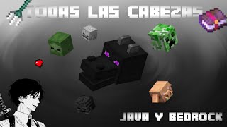 CÓMO OBTENER TODAS LAS CABEZAS DE LOS MOBS  Minecraft Java amp Bedrock [upl. by Philbrook715]