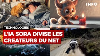 L’IA générative de vidéos Sora divise les créateurs du net  RTBF Info [upl. by Phyllida495]