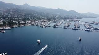 Yalikavak Marina Bodrum by Drone 4k Turkey [upl. by Wesa]