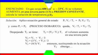 PROCESO ISOBARICO 1 ecuacion de estado [upl. by Urana]