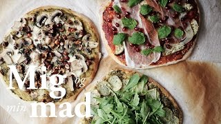 Hjemmelavet pizza  3 slags   Frk Kræsen [upl. by Strauss524]