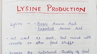 Lysine Production [upl. by Rosabella788]