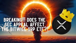 BREAKING Does the SEC Appeal Affect Bitwise XRP ETF [upl. by Boatwright342]