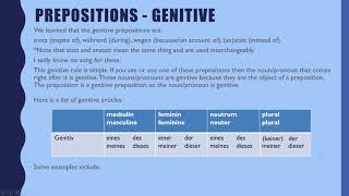 German Genitive prepositions [upl. by Hebel]