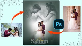 How to Make Pre wedding Photo Poster  Photoshop Tutorial  duel effect photoshop yt ps yt20 [upl. by Alexandrina]