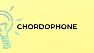 What is the meaning of the word CHORDOPHONE [upl. by Emyaj480]