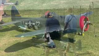 P47 Blackhorse crash met saito FG60R3 [upl. by Ahseya]