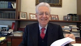 Monti quotNon credo a un governo M5sLega prevedo il governo di tuttiquot [upl. by Anawaj]