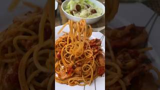 spaghetti con calamar 🦑 spaghetti calamar calamari spaghettirecipe cooking food [upl. by Eimas642]