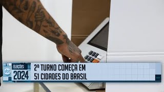 Eleições 2024  Agora começa a votação do segundo turno em 51 cidades brasileiras [upl. by Milak]