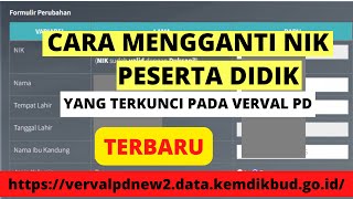 CARA MENGGANTI ATAU MENGUBAH NIK YANG TERKUNCI DI VERVAL PD [upl. by Elfreda669]