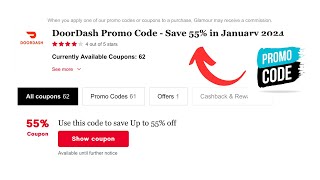 DOORDASH PROMO CODE 2024 [upl. by Anircam396]